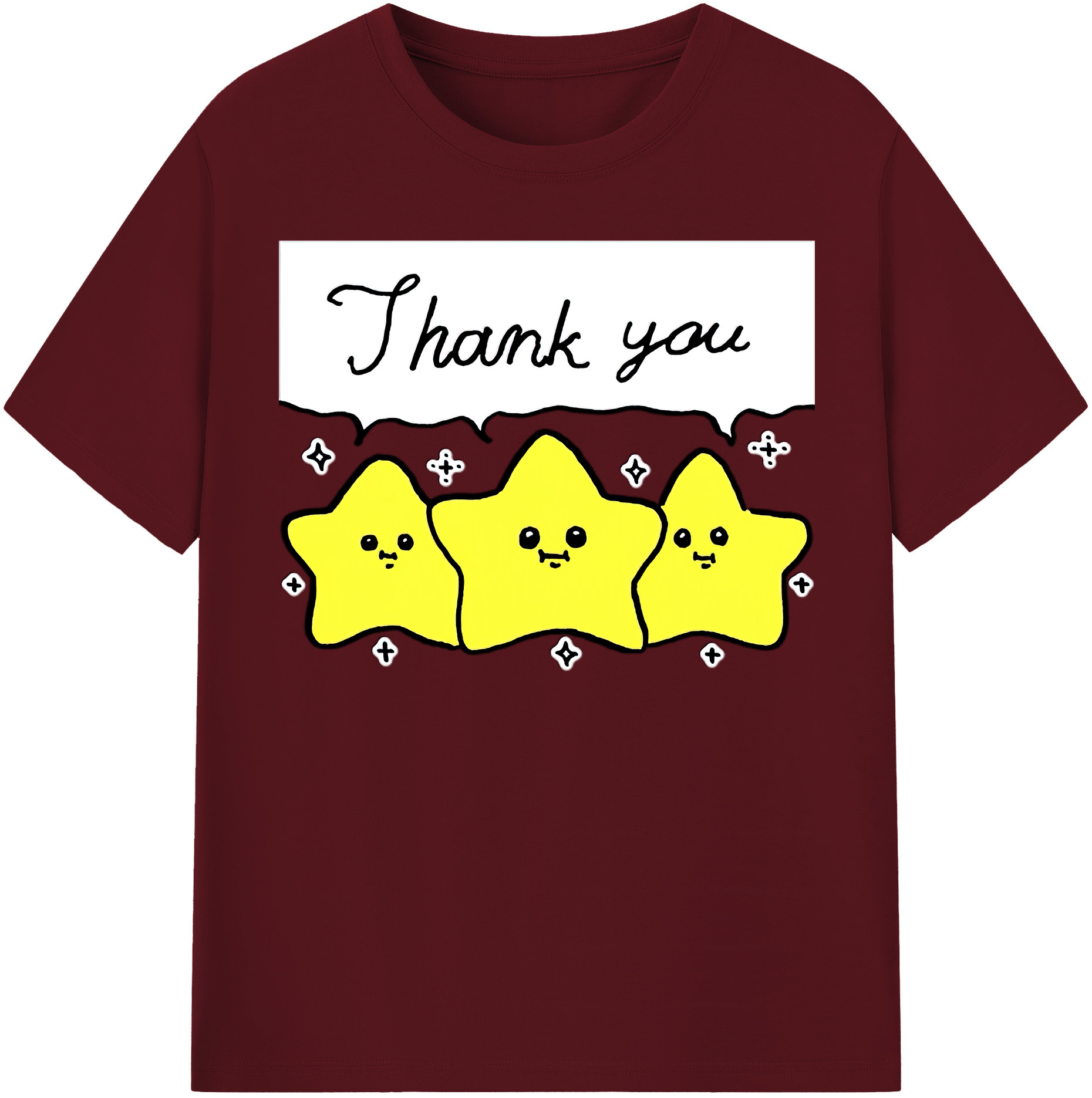 （画像用） ちいかわ 流れ星 Chii-kawa Shooting star 綿100％半袖Tシャツ（フロントプリント）